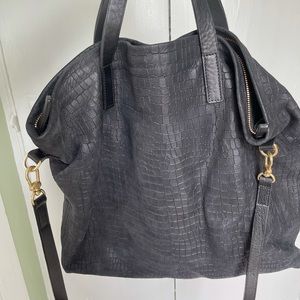 Linde Gallery St Barth black leather purse